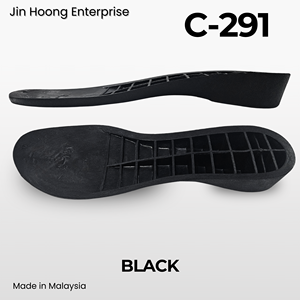 Jin Hoong <b>Women's</b> C-291 Black PVC Slippers Lightweight Durable Outsole Anti-Slip & <b>Water</b>-Resistant - Product Image 2