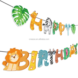 Huancai-banderola <span class=keywords><strong>de</strong></span> <span class=keywords><strong>safari</strong></span> <span class=keywords><strong>de</strong></span> jungla para Celebración <span class=keywords><strong>de</strong></span> bebé, decoración para fiesta <span class=keywords><strong>de</strong></span> cumpleaños para niños, pancarta para animales salvajes del zoo, suministros <span class=keywords><strong>de</strong></span> fiesta - Product Image 5