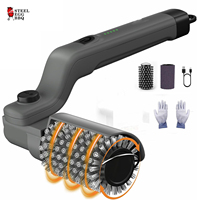Brosse de nettoyage électrique rotative SEB sans fil rechargeable, angle réglable à 180°, moteur 3 vitesses, accessoires de nettoyage pour barbecue à gaz extérieur