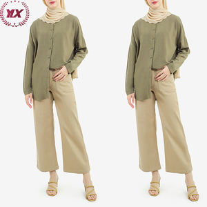 2023 camicette eleganti e modeste et chemises camicette e top pieghettati casual da donna camicette da donna - Product Image 1