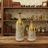 NOUVEAU Vase de table en métal Art Déco de haute qualité PIONEERA pour anniversaire de mariage, support de fleurs, décoration VF-2028