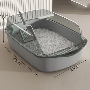 Caja de Arena para Gatos Qbellpet, Fabricada a Medida, de Gran Capacidad, Semicerrada, de Plástico, Inodoro para Mascotas, a Prueba de Derrames - Product Image 2