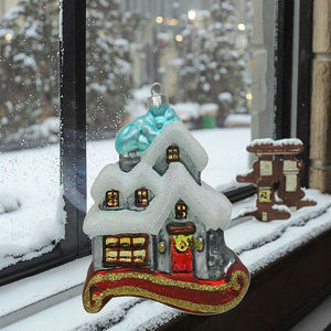 Ornements d'arbre de Noël rouges ornements suspendus assortis avec boucle de suspension pour guirlande de fête de vacances de Noël décor d'arbre de Noël - Product Image 5