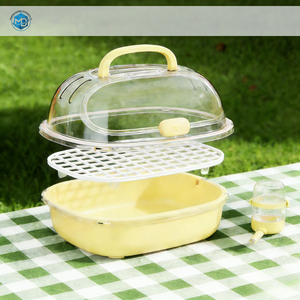 Panoramik Manzaralı Havalandırmalı Delikli Tavşan ve Kirpi için Taşınabilir Plastik Evcil Hayvan Seyahat Kafesi - Product Image 2