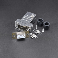 Connecteur Série RS232 DB9 D-SUB à Coque Métallique, 9 Broches Mâle/Femelle, Type à Souder pour Automatisation Industrielle et Contrôle PLC
