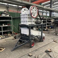 Concasseur à mâchoires mobile, Convoyeur à bande vibrant, Diesel, 20T/H, pour calcaire et basalte, Vente directe usine, Machine à pierre, Moteur AC à roulement
