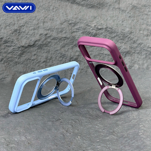 Funda Transparente Moderna VAWI B428 con Soporte para Engranajes para iPhone 18 17 16 15 14 Pro Max, Antiamarilleo, Magnética, Fundas para Móvil - Product Image 1