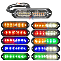 12 LED Ultra-Mince En Aluminium Feu Arrière Nouvel État Clignotant Camion Côté Moto Automobile Voiture Camion Yacht Petite Lampe Stroboscopique