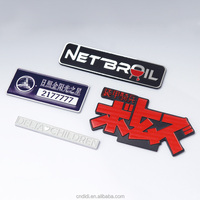 Lettres 3D en plastique ABS chromé électrolytique de haute qualité personnalisées, emblèmes de voiture, badges, autocollants avec adhésif