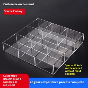 Custom Lidded Divided Storage Box Transparent Acrylic <strong>Desktop</strong> <strong>Organizer</strong> <strong>for</strong> Cosmetics &amp; Jewelry - Product Image 2