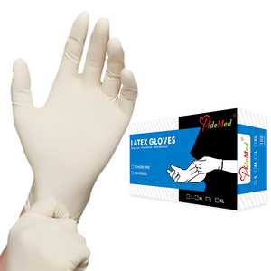 Guantes de látex para examen, sin polvo, no quirúrgicos, desechables, industriales. - Product Image 1