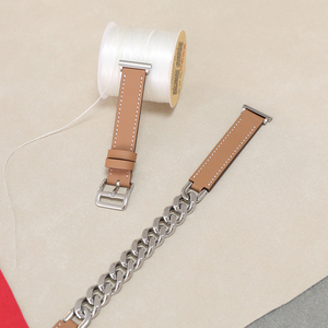 Bracelet de montre en acier inoxydable à double enroulement de 20 mm pour montre Garmin, bracelet en cuir, montre intelligente, chaîne en métal - Product Image 4