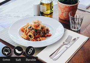Servilletas de Algodón Blancas Absorbentes Grandes, Hechas a Mano, Reutilizables, Lavables a Máquina, para Hoteles y Restaurantes, Venta al Por Mayor - Product Image 5