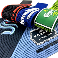 Tapis de bar à cocktails de luxe écologique personnalisé tapis de bière en caoutchouc PVC souple avec logo en relief accessoires de chemin de goutte à goutte de bar personnalisés