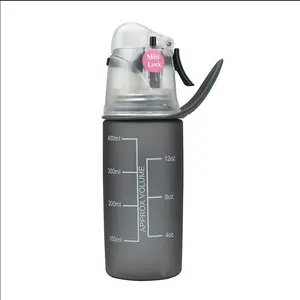 Tritan Frosted Black Bottle Luft Wasser flasche Sommer Sprühen Trinkwasser becher Mit 400ml Sport kessel Wasser flasche