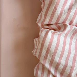 Set Copripiumino a Righe per Ragazze Stile Europeo Coperta Singola in Tessuto Morbido Set Biancheria da Letto - Product Image 4