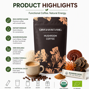 Caffè Funzionale Biologico OEM in Polvere con Funghi Lions Mane, Reishi, Cordyceps, Chaga - Miscela Istantanea - Private Label - Ingrosso - Product Image 3