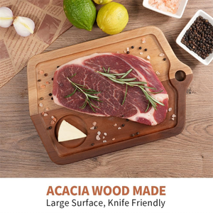Planche à découper en bois d'acacia de qualité supérieure, compatible <span class=keywords><strong>lave</strong></span>-<span class=keywords><strong>vaisselle</strong></span>, petite planche à découper pour charcuterie - Product Image 5