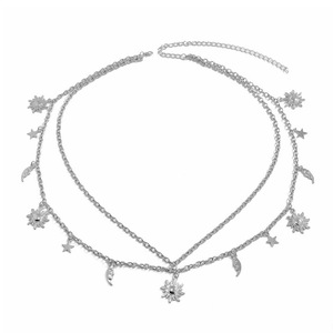 Gold Star And <b>Moon</b> Waist Chain Zinc Alloy Double <b>Ring</b> Party Body Chain - Product Image 4
