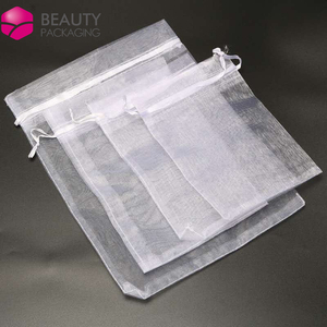 Emballage pour bijoux, pochette cadeau en <span class=keywords><strong>Organza</strong></span> avec cordon de serrage, grands sacs blancs en <span class=keywords><strong>Organza</strong></span>, 9x12, 5x7, <span class=keywords><strong>10x15</strong></span> - Product Image 4