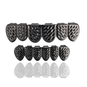 Grillz dentaire en métal doré à imprimé léopard, style hip-hop, pour boîte de nuit, hipster, Halloween - Product Image 4