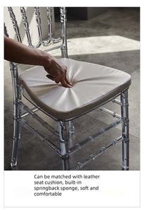 Venta al por mayor resina transparente acrílico Hotel restaurante banquete Chiavari fuerte Silla de plástico transparente - Product Image 4