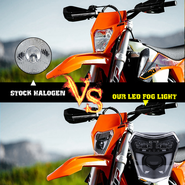 Motorcycle Led Lighting System Accessories De Motosfor for KTM 450 Headlight Hi/lo 65W for Exc Xcw 250 350 501 2017-2021