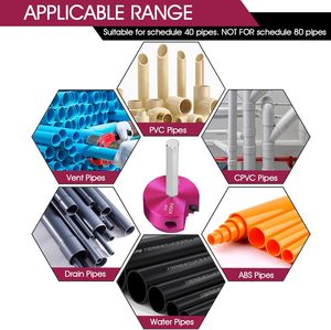 Kit d'alésoirs pour tuyaux en <span class=keywords><strong>aluminium</strong></span> et acier PVC de 32 mm, 40 mm, 50 mm, 63 mm, 75 mm, tolérance +/-0,005 mm, pour le <span class=keywords><strong>nettoyage</strong></span> des raccords PVC/CPVC/ABS - Product Image 5