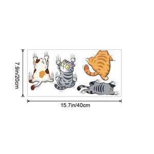 Creative UV Printed Eco-Friendly Gloss <b>Lamination</b> for Cat Cartoon Decals Colorless Cute Vinyl Stickers - Product Image 3