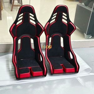Sièges de course sport en cuir personnalisés et modifiés, sièges baquets inclinables en fibre de carbone/fibre de verre - Product Image 4