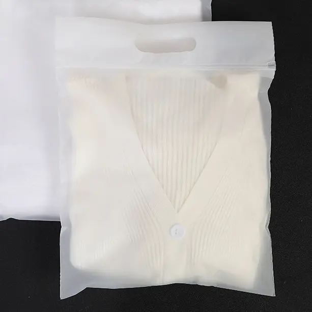 지퍼 잠금 셀프 씰 비닐 봉지 다이 컷 처리 로고 지퍼 잠금 플라스틱 포장 의류 가방 투명