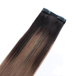 Barato 100% cabeza completa virgen cabello humano Marrón Ombre Clip InExtensions - Product Image 6
