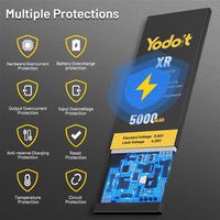 Batterie de remplacement au lithium-ion pour XR (modèle GBAIPXRBT) 5000mAh 3.82V, kit de réparation à capacité accrue
