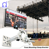 Soporte de Montaje para Truss con Abrazadera Ajustable de Media Unión y Base Multiorificio para Montaje en Techo y Pared para Empresas de Alquiler de Equipos AV