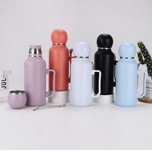 <span class=keywords><strong>Gourde</strong></span> isotherme à vide en acier inoxydable pour Yerba Maté, avec paille et bombilla, grande capacité, pour thé en poudre, cadeaux d'affaires - Product Image 2