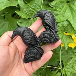 6cm Obsidian Natural Stones Raven <b>Crystal</b> Healing Stones <b>Cheap</b> Gifts <b>Crystal</b> Animals Carvings <b>Crystal</b> Crow - Product Image 3