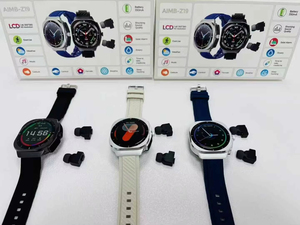 Nouvelle Arrivée AIMB-Z19 <span class=keywords><strong>Montre</strong></span> Connectée Écouteurs TWS Appel Vidéo NFC Étanche 5ATM Paiement Boussole Suivi Santé <span class=keywords><strong>Sport</strong></span> Homme Femme - Product Image 4
