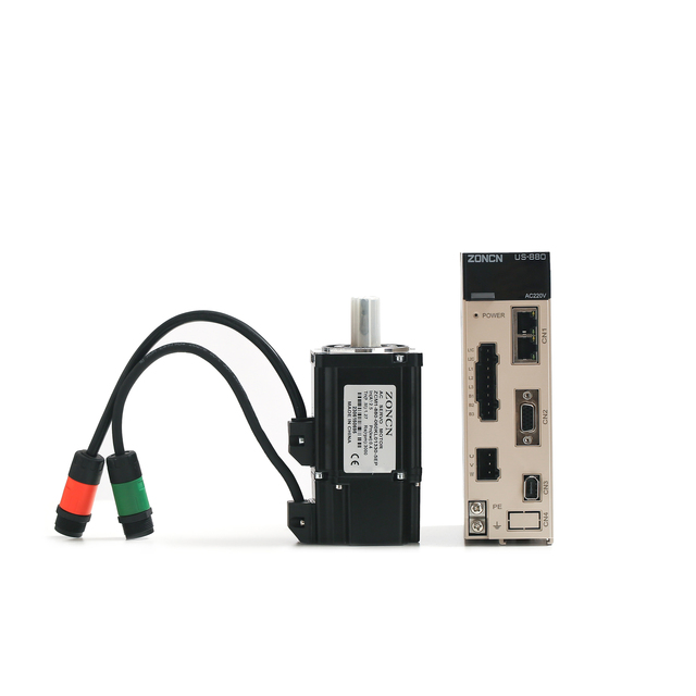 ZONCN 750W 0.75KW 3Phase 220V EtherCAT Communication AC Servo Motor+Servo Drive Industrial Automation Applications US880-0R7-C02