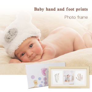 Cadre photo commémoratif en bois peint imperméable pour empreintes de mains et de pieds de bébé, cadeau DIY pour la pleine lune et la <span class=keywords><strong>naissance</strong></span> - Product Image 4