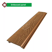 Offre Spéciale extérieur WPC décoration murale Surface de grain de bois panneau mural imperméable revêtement mural externe