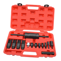 Outil de démontage universel en acier pour injecteurs diesel 14 pièces avec manchon de démontage de capteur pour voitures VW, marque MT-Tools, noir