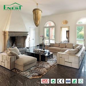 Canapé modulaire en velours en forme de U, haut de gamme et moderne, ensemble de salon de luxe pour hôtel et villa, solution de mobilier pour projets - Product Image 1