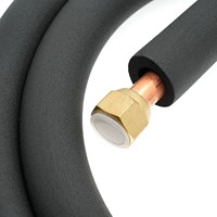 Ligne de cuivre noire ensemble climatiseur tuyau en cuivre climatiseur CVC 1/4 "et 1/2" toute la longueur disponible