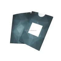 EN-126 Enveloppe en papier vert pour hôtel et restaurant, enveloppe personnalisée pour facture, emballage avec fenêtre en PVC