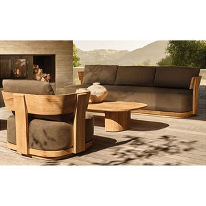 Ensemble de salon de jardin haut de gamme, table basse, meubles d'extérieur, table basse en teck massif résistant aux intempéries - Product Image 5