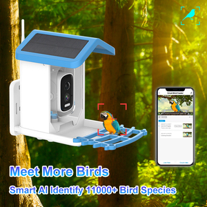 Mangeoire à oiseaux extérieure alimentée par l'énergie solaire Mangeoire à oiseaux intelligente Reconnaissance de l'intelligence artificielle Caméra de diffusion en direct haute définition - Product Image 3