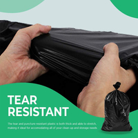 Sacs poubelles en plastique biodégradables et compostables noirs, écologiques, pliables, de grande capacité (55 gallons), pour la vente en gros