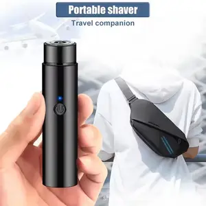 Mini barbeador elétrico para mulheres, aparador de barba elétrico portátil, recarregável por USB, aparador de cabelo para mulheres