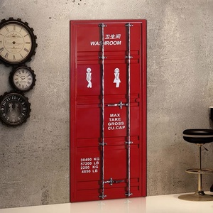 Bagno <span class=keywords><strong>cucina</strong></span> porta in metallo stile contenitore mare porta a battente di dimensioni personalizzate per toilette consegna rapida MOQ 1 pezzo - Product Image 3