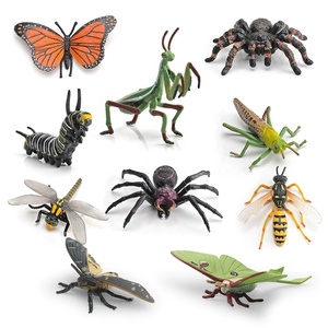 Modè<span class=keywords><strong>les</strong></span> d'<span class=keywords><strong>insectes</strong></span> et d'animaux de la forêt tropicale simulés, décorations solides : araignée venimeuse, frelons, mantes, sauteurs - Product Image 2